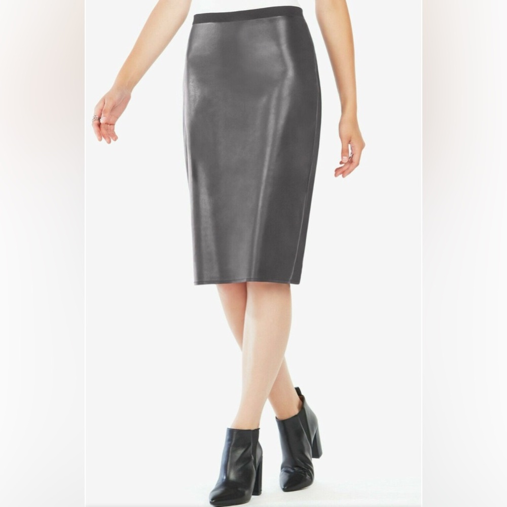 ✨ BCBGMAXAZRIA “Bess” Leather-Look Pencil Skirt - Picture 2 of 9